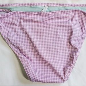 J Crew lavendar gigham swim bottoms M
